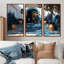 Maroc, Rabat bleu, Kasbah III, ensemble de reproductions d'art mural-107182990-107182987
