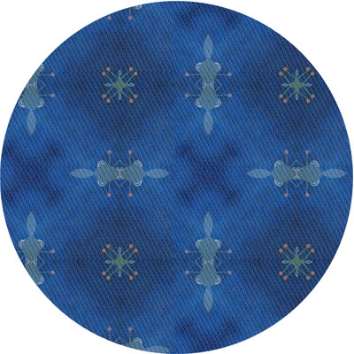 Tapis à motifs bleu / noir
