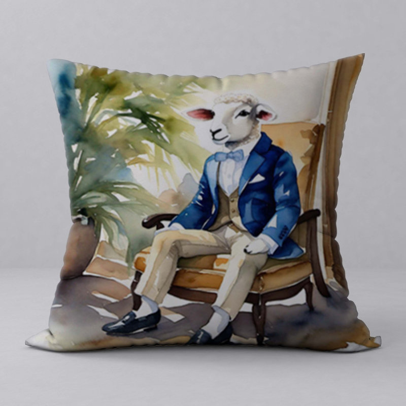 Abstract Reversible Throw Pillow