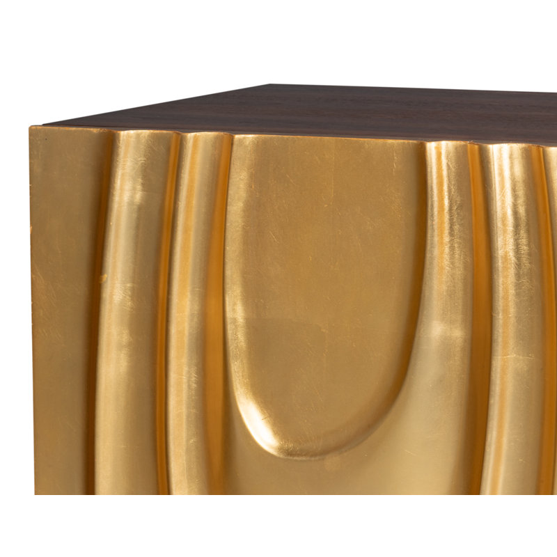 Capriole 86'' W Solid Wood, Brown/Gold