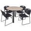 Plateau de table Niaya, 4 chaises empilables-29915015-29915016