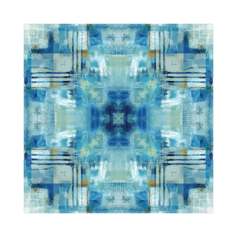 Kaleidoscope Blue Tie-Dye by Nan - Wrapped Canvas Print, 66.04 cm H x 66.04 cm W x 1.91 cm D