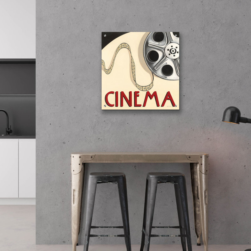«Cinéma» par Marco Fabiano, art mural en verre acrylique, H 24 po x l 24 po x P 0,2 po