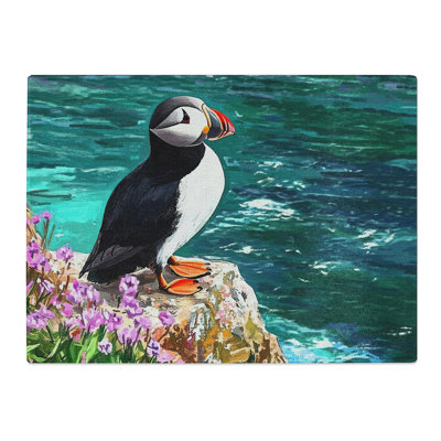 Puffin  Glass Chopping Board