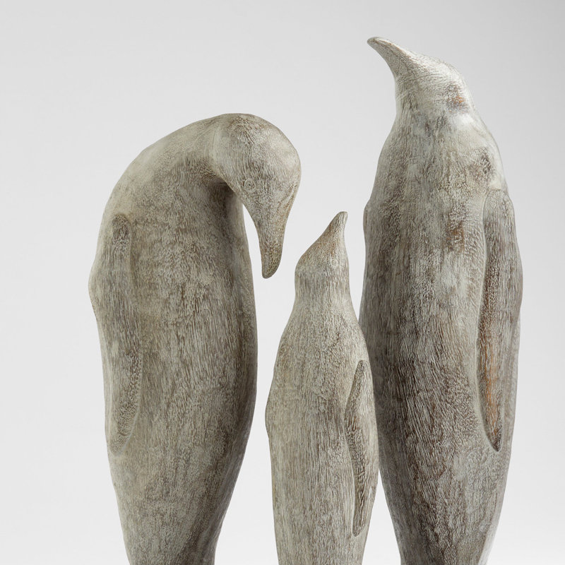 Pingouin, figurines et sculptures faites à la main de 9 po de largeur