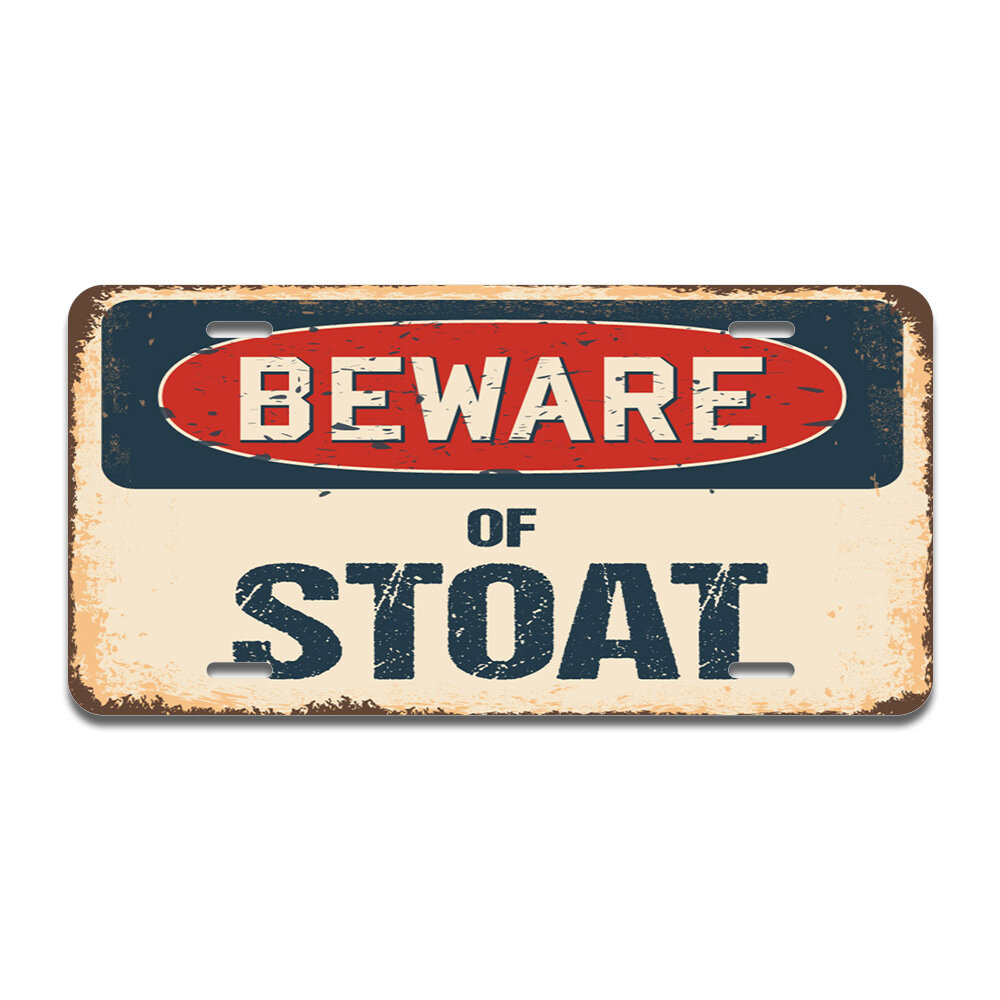 SignMission Beware of Stoat Aluminum Plate Frame | Wayfair