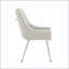 Chaise de salle à manger capitonnée en cuir avec dossier à losanges et poignée en métal - ensemble de 2-129041757-129041759-129041761
