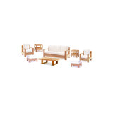 Canberra Outdoor 8 - Piece Teak Conversation Set