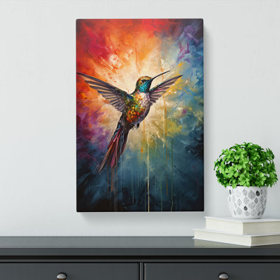 Hummingbird Modern - Wrapped Canvas