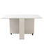 Table pliante blanche 51,64 pouces - polyvalente pour la maison, peut accueillir 5 à 6 personnes, avec fonction de frein pouces universels parfaits, peut être ajustée, et