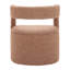 Fauteuil d'appoint et repose-pieds Atria brun fauve