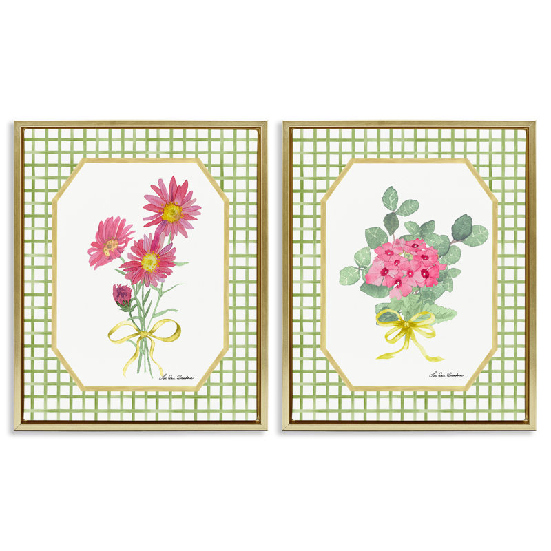 Ensemble de 2 cadres flottants Cottage Botanical Story, par Lee Ann Sanders, H 21 po x l 17 po