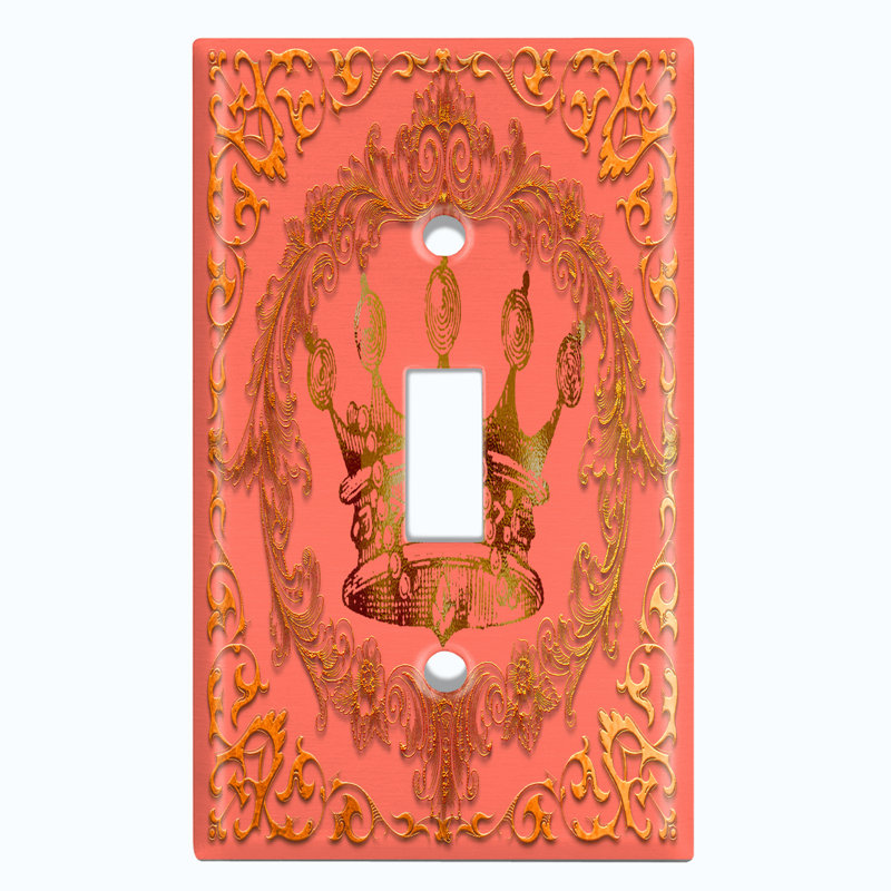 Plaque murale interrupteur à bascule 1 couronne Royal Orange, Rouge