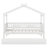 Twin Size Wooden House Bed With Twin Size Trundle, Wood Platform Bed Frame With Fence, Roof, And Safety Guardrail-1460201224-1460201227