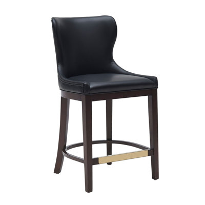 Tabouret de bar rembourré en cuir Blair