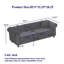 Canapé Chesterfield 85,5 po en velours avec accoudoirs roulés et canapé 3 places-911853714