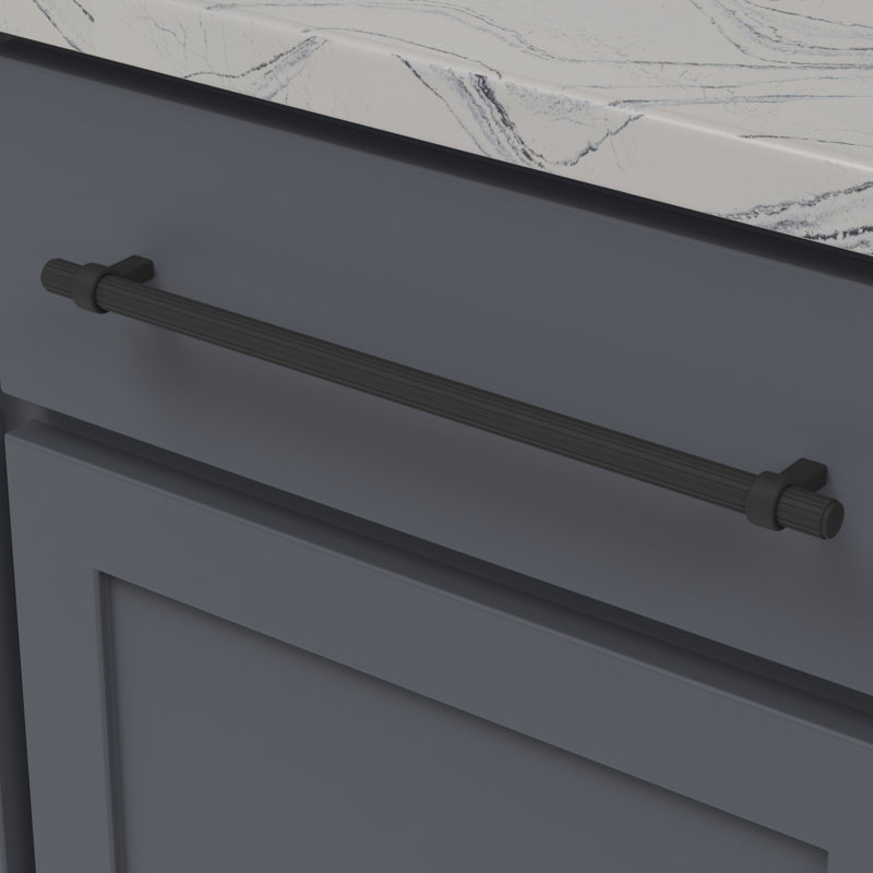 Sinclaire Bar Pull, 12, Matte Black, 0.75