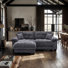 91" Soft Chenille Sectional With Pillow Arms & Ultra-Thick Cushions - Bonus Ottomans