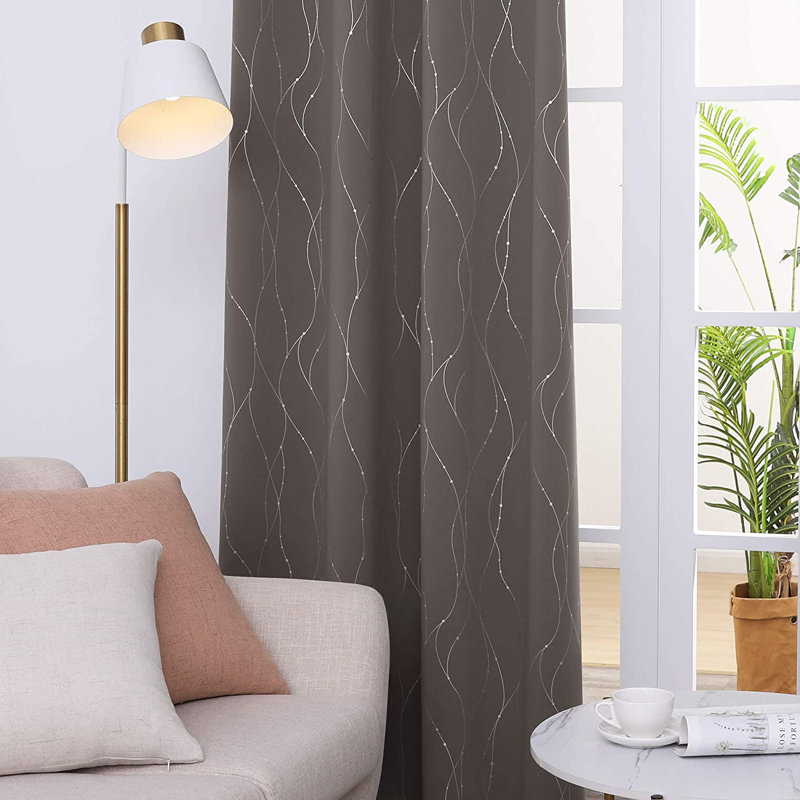 Cohmer Room Darkening Curtain Pair, 42" W x 45" L, Taupe