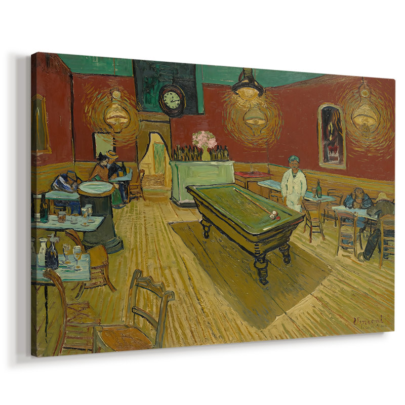 The Night Café (Le Café de nuit)-Vincent van Gogh-Gallery Wrapped Canvas-1888, 32x48