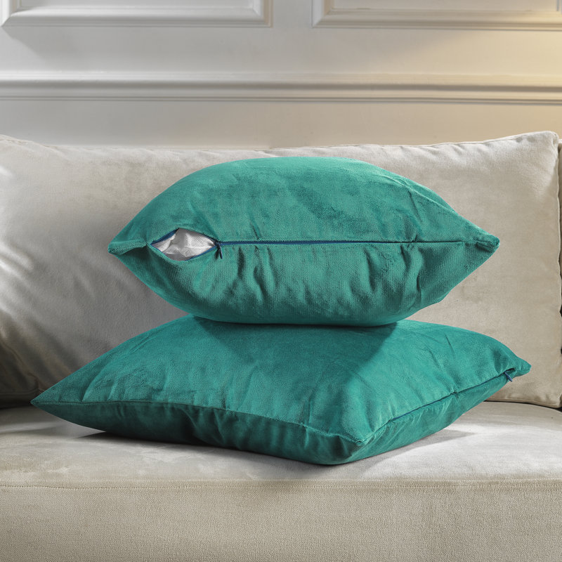 Housses de coussin rectangulaires en velours mat, 37 turquoise