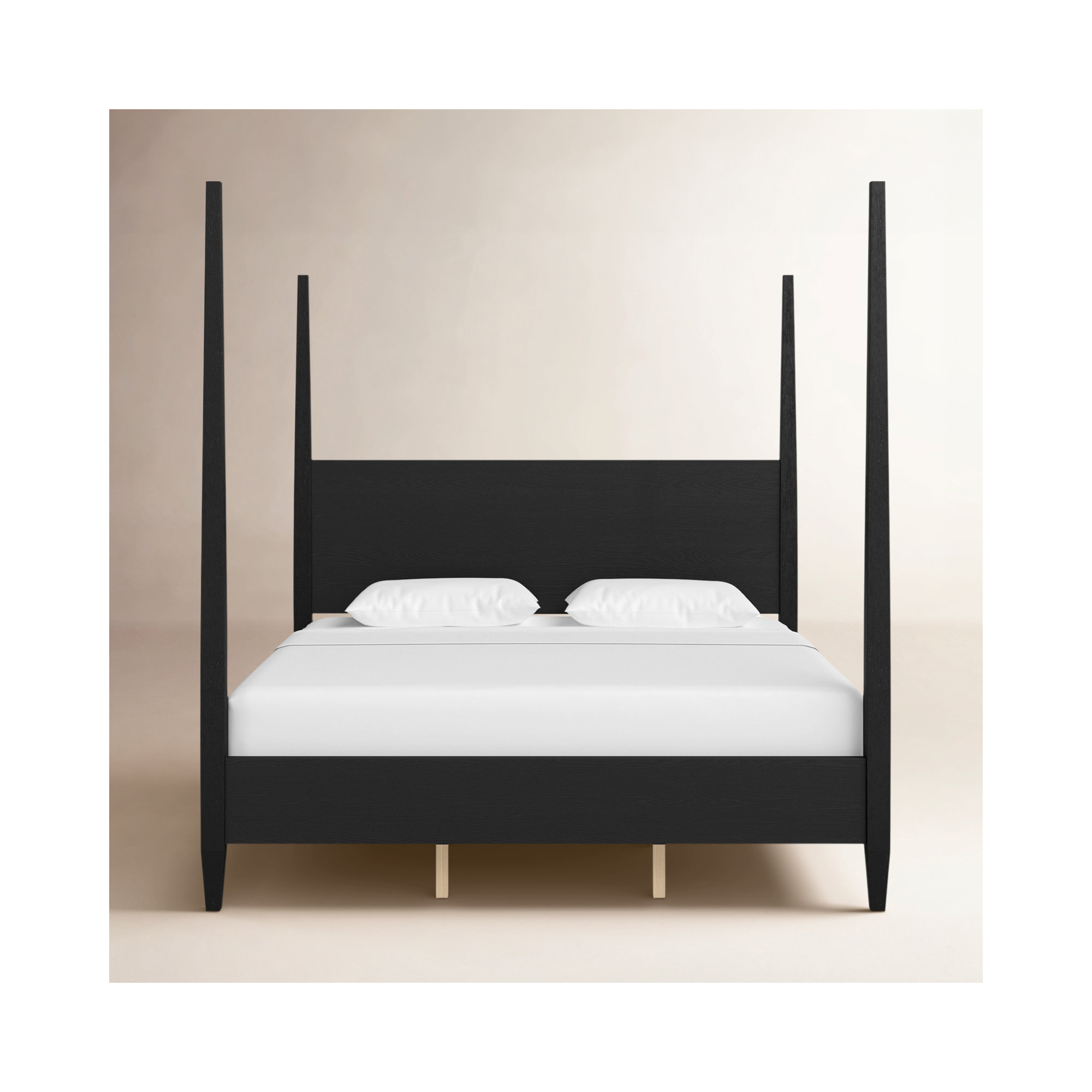 Mya Four Poster Bed, King, Black