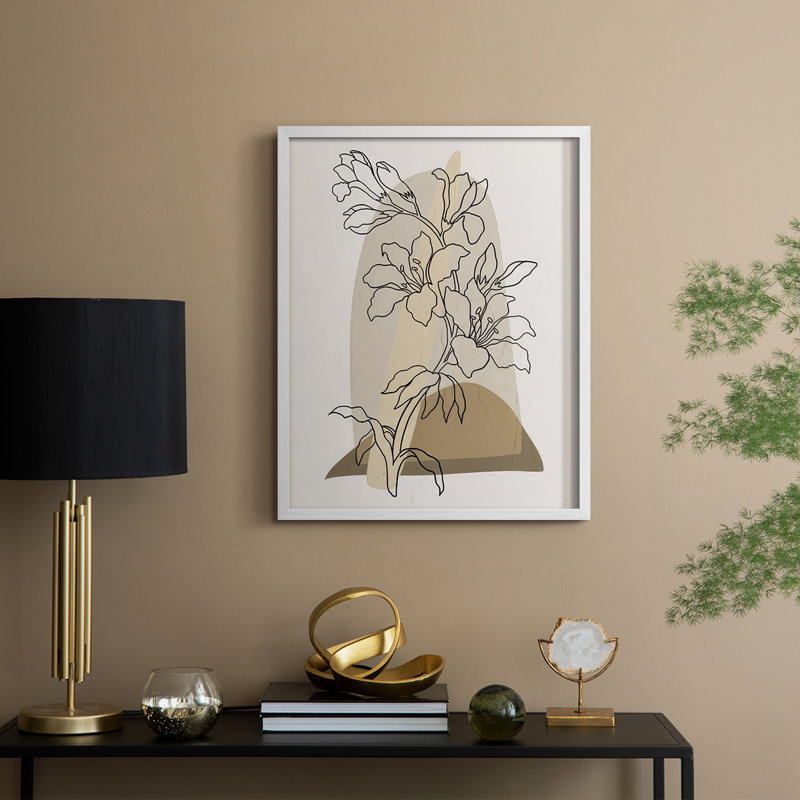«Modern Botanical I», H 15 po x l 12 po, Blanc