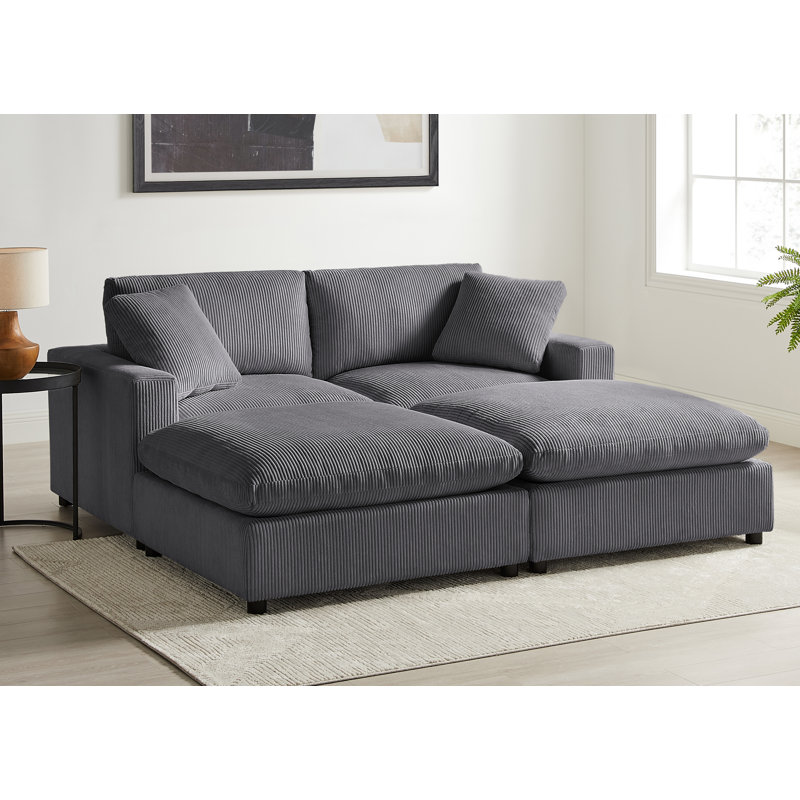 Vinessa Modular Sectional - 4-Piece Chofa, Gray Corduroy