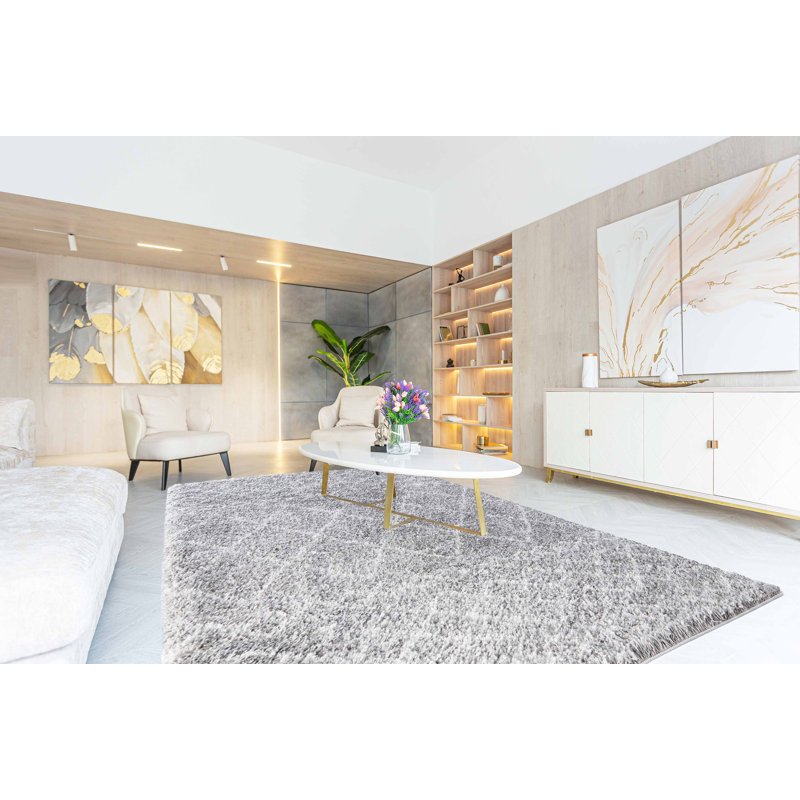 Tocoloma Geometric Shag Area Rug, Rectangle 200 x 290cm