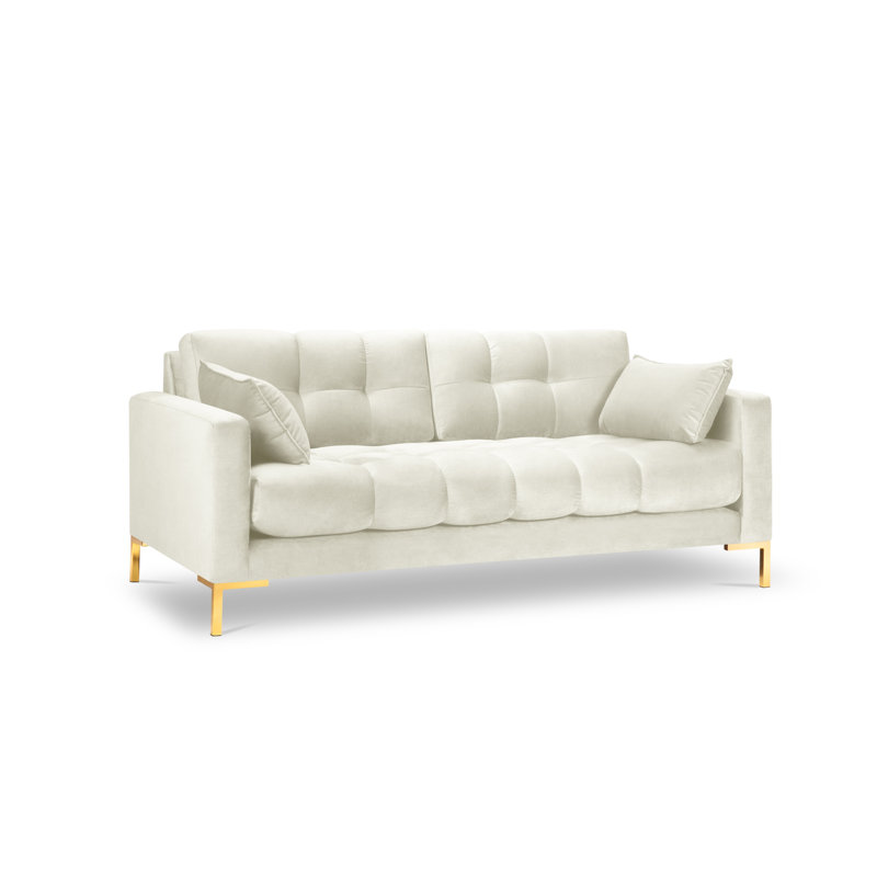 Adoraim 3 Seater Sofa, Light Beige, Gold