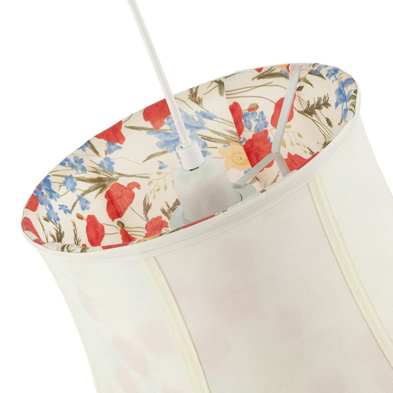 22 cm H Drum Fabric Lamp Shade ( No Direct Attachment Method ) in White