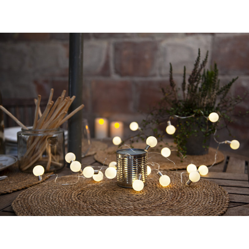 3cm LED Battery Powered 20 - Bulb Globe String Light