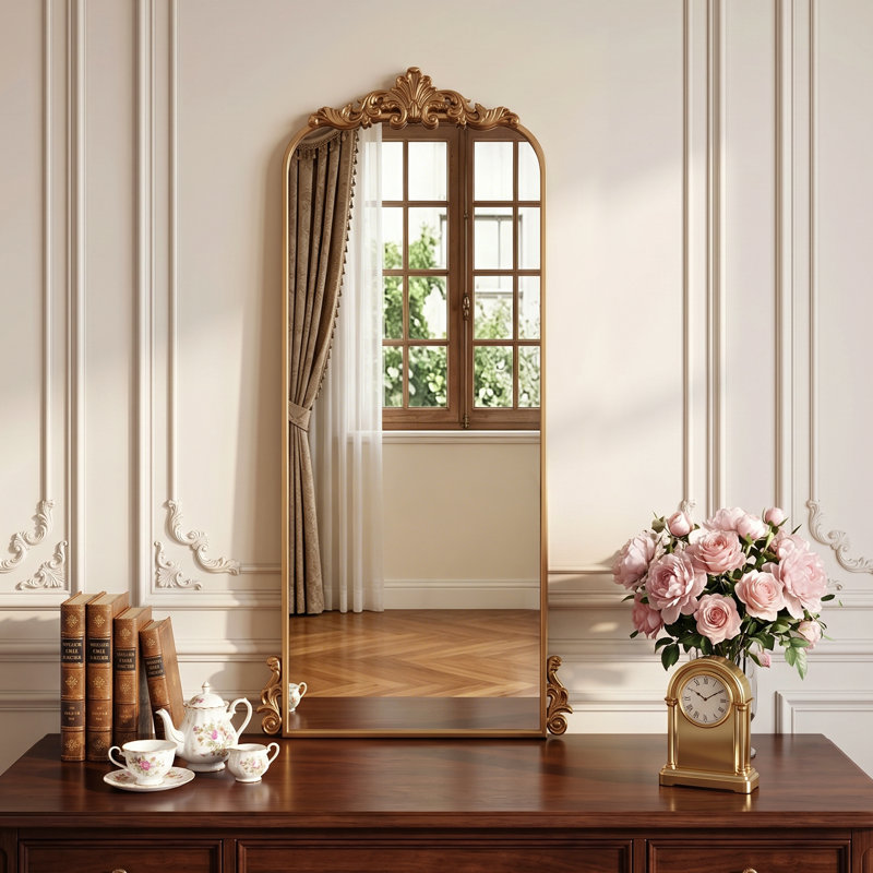 Miroir à cadre métallique 01, L 47 po x l 21 po