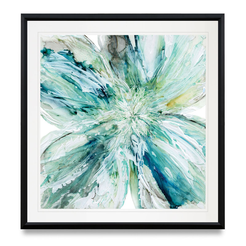 " Blossom Bursts ", 30.5" H x 30.5" W x 1.5" D, Black Plastic Framed