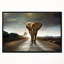 «Single Walking Elephant», reproduction de photo sur toile tendue encadrée-26661869