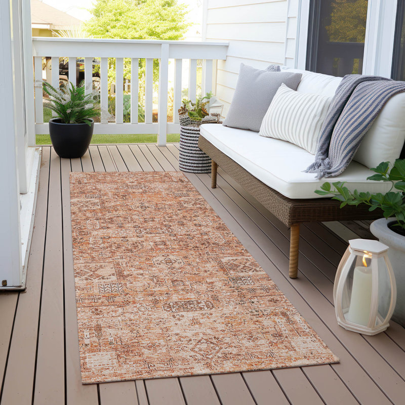 Tapis intérieur / extérieur Everlee avec envers antidérapant, Tapis de couloir 2 pi 3 po x 7 pi 6 po