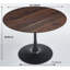 Table de salle à manger 42,1 po ronde moderne Mid-Century avec plateau en panneau de fibres à densité moyenne pour 4 à 6 personnes-57802681-57802687