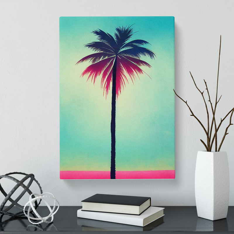 Watercolour Palm Tree Vol.2 - Wrapped Canvas, 50cm H x 35cm W x 3cm D