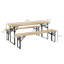 Table de pique-nique rectangulaire en bois pour l'extérieur, ensemble de salle à manger pour l'extérieur et l'intérieur