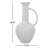 Mallie Decorative Round Ceramic Jug with Textured Ridged Design and Handle - 10.5" x 9.5" x 19" - Gold