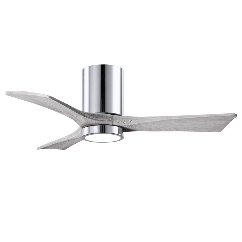 Irene LED Ceiling Fan, Barn Wood Tone, Polished Chrome, 42"