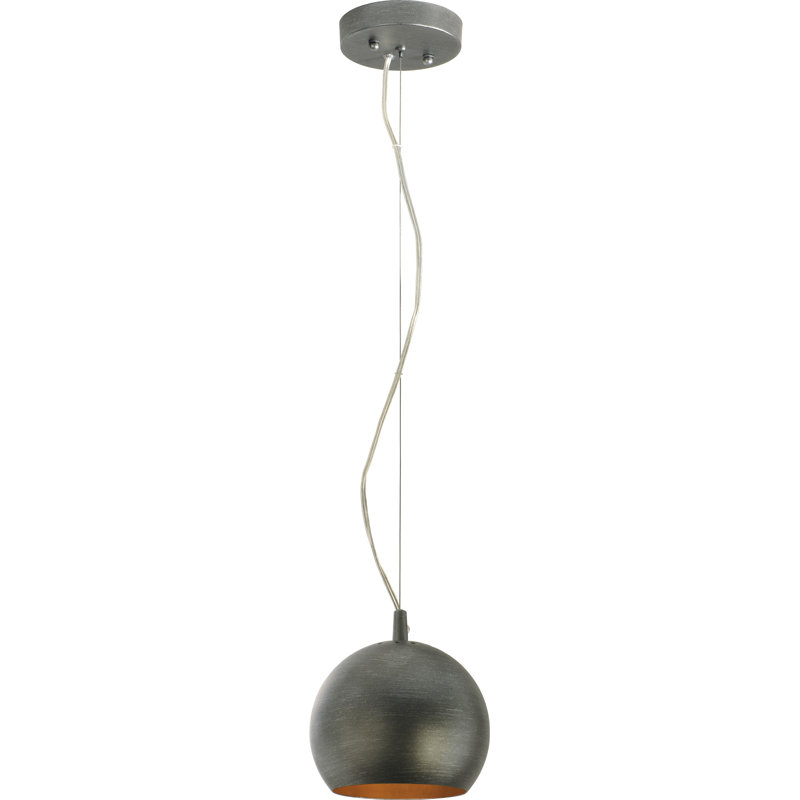 Luminaire suspendu sphère 1 lumière Cosper, Étain patiné