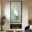 «White Aiget in Marsh», reproduction d'art sur toile encadrée-121544362-114290275