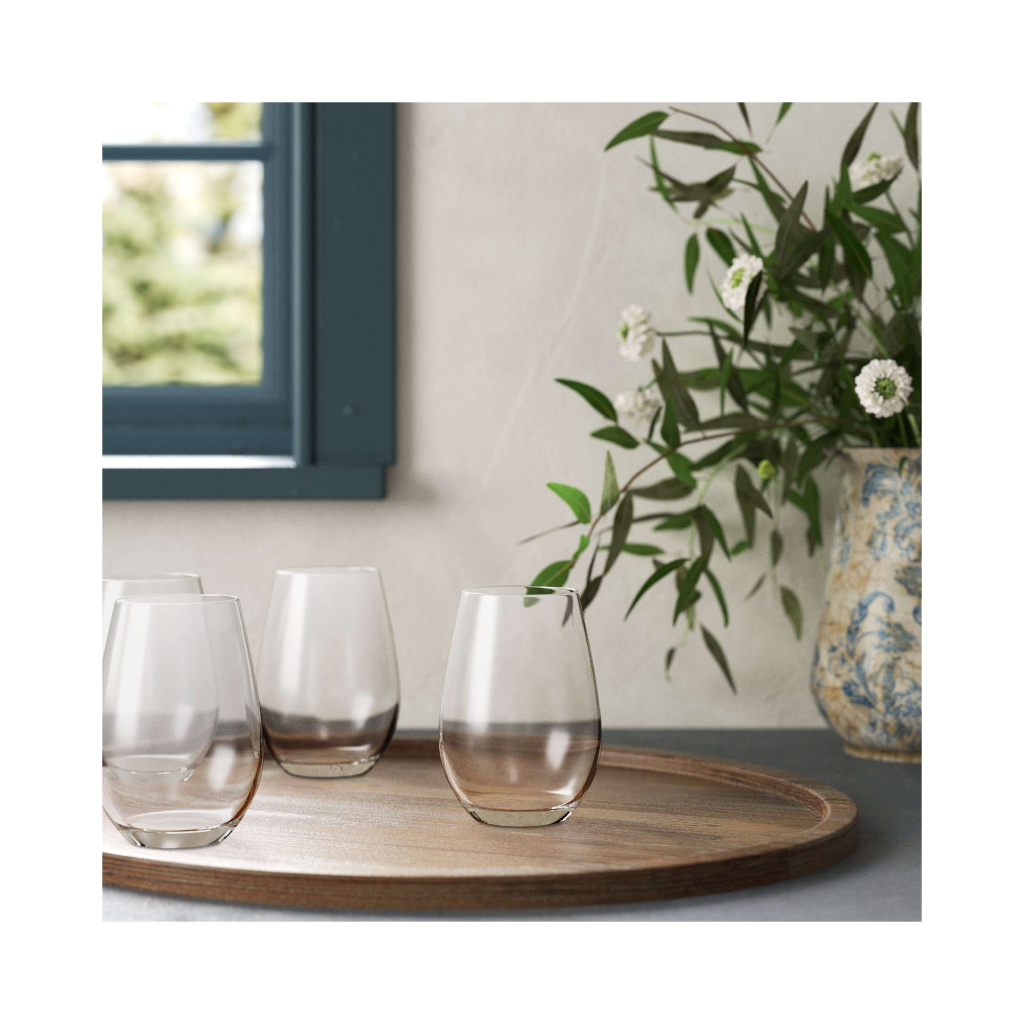 Signature-Kentfield Stemless White Wine Glasses