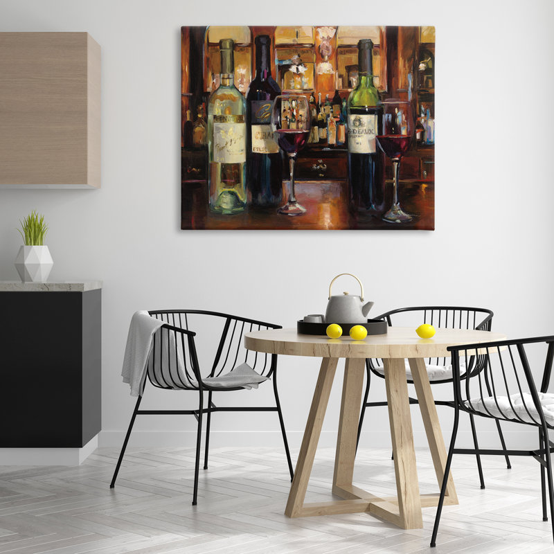 Art sur toile Reflection of Wine Bottles par Marilyn Hageman, H 36 po x l 48 po