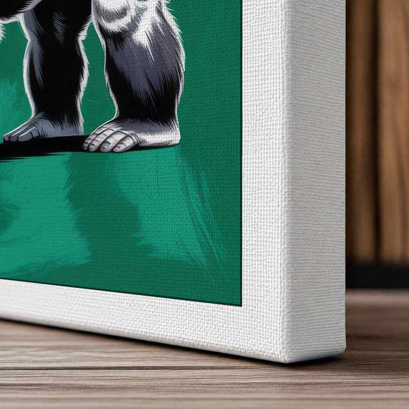 Silverback Strength Modern - Wrapped Canvas, 24x16 - 61.0 x 40.6 cm, White Border