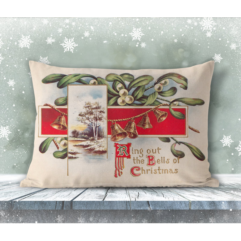 Coussin décoratif intérieur / extérieur Ring out the Bells Ring out the Bells, 18 po x 24 po, Rectangle