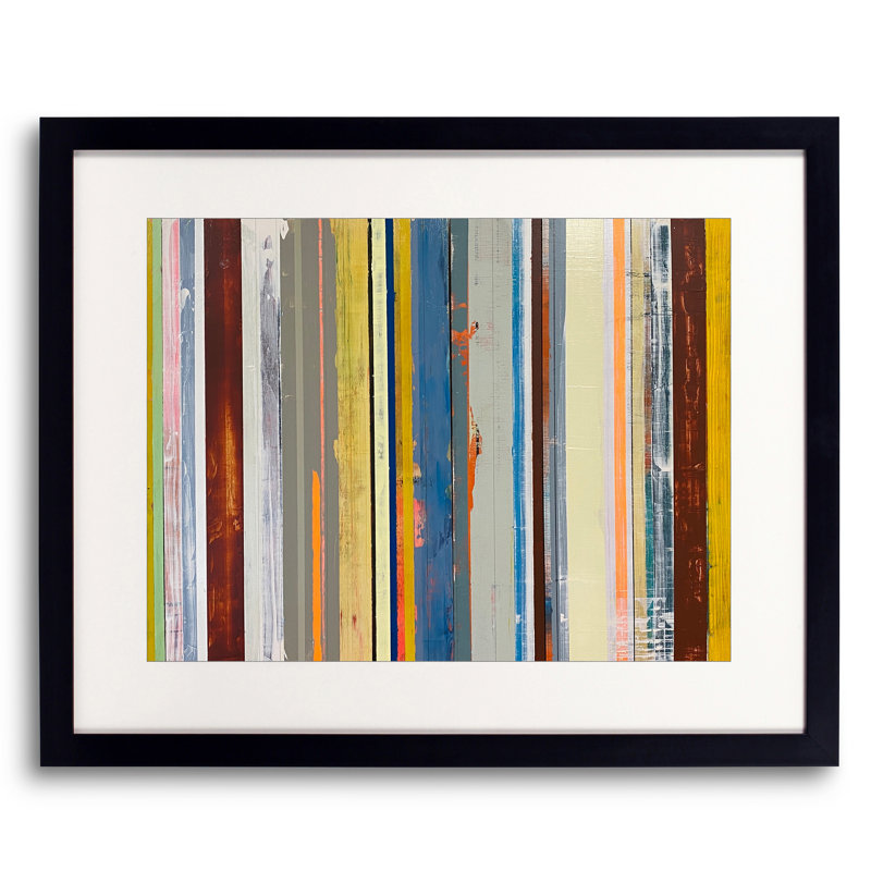 Variations sur un thème par Shany Porras - Peinture, Toile avec cadre noir, H 24 po x l 32 po