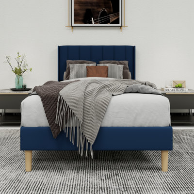Upholstered Platform Bed With Headboard