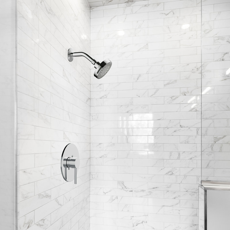 Robinet de douche Eastport II avec valve brute, Chrome poli